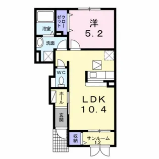 パレフィオーレ【1階】の間取り