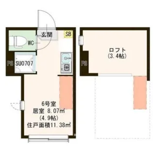 Harmony Square桜上水【2階】の間取り