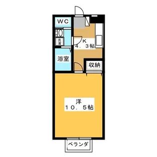 メゾン川田【1階】の間取り