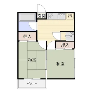 三村ハイツ【2階】の間取り