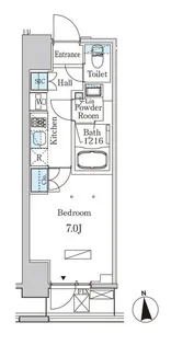 ルジュール神田須田町【8階】の間取り