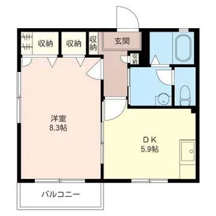 オータム秋元【2階】の間取り