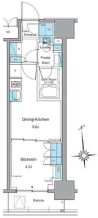 ルフォンプログレ上野稲荷町【5階】の間取り