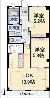 ビバリーヒルズ【1階】の間取り