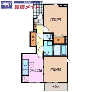 メゾン・ド・ユウナ【1階】の間取り