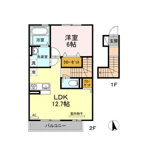 ラ・カーサ・デ・須屋【2階】の間取り