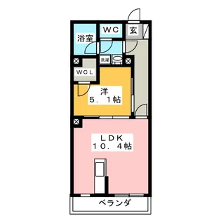 エターナル横浜【1階】の間取り