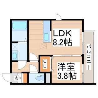 アンビシオン泉中央【3階】の間取り