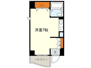 RK西新【8階】の間取り