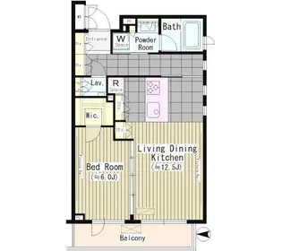 ラグゼガーデン松原【1階】の間取り