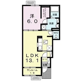 レガーロ・打越【1階】の間取り