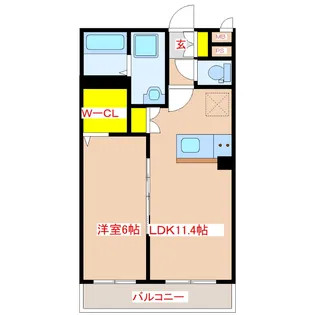 ラフィーネさつま【1階】の間取り