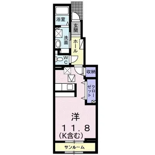 メゾン・ド・クレストII【1階】の間取り