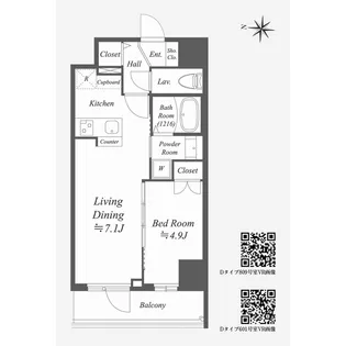 Alpha Prime東陽町【4階】の間取り