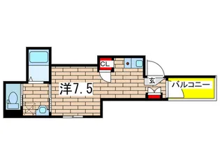 ブラックキューブ横浜橋【3階】の間取り