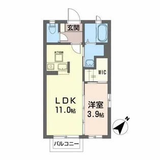 メゾンアルファ葉山【1階】の間取り
