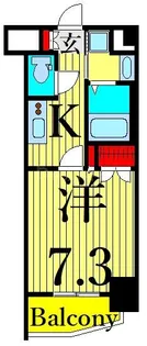 ホウエイコート秋葉原【6階】の間取り