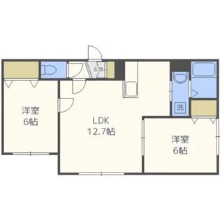 ハピネス西宮の沢【2階】の間取り