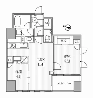 ディームス大手町ノース【10階】の間取り
