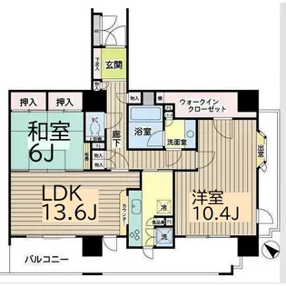 イクス川崎ザ・タワー【13階】の間取り