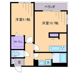 CLOVER COURT【2階】の間取り