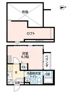 クレアシオン友井【2階】の間取り