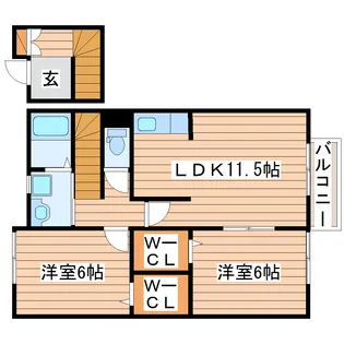 ラフィネ南光台【2階】の間取り