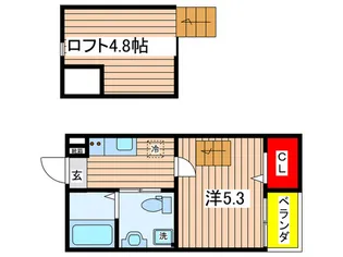 アクア鳴海【1階】の間取り
