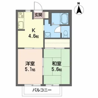 シャトルあたご【2階】の間取り