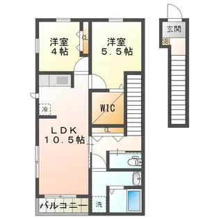 リーブルファイン大治田【1階】の間取り