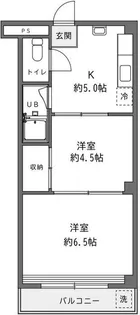 西東ハイツ南野【4階】の間取り