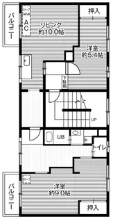 ビレッジハウス野幌10号棟【1階】の間取り