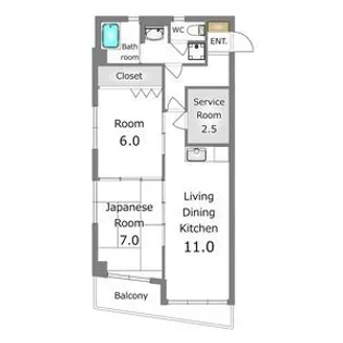 あさひレジデンス弐番館EAST【3階】の間取り