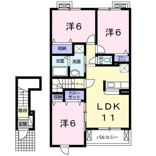 フェリシア【2階】の間取り