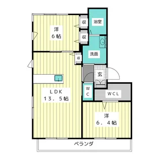 アヴニール引山【1階】の間取り