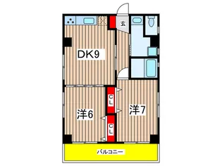 メゾンドアム-ル【4階】の間取り