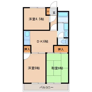 ルミウス鯉池【3階】の間取り