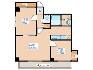 スカイパレスN19【4階】の間取り