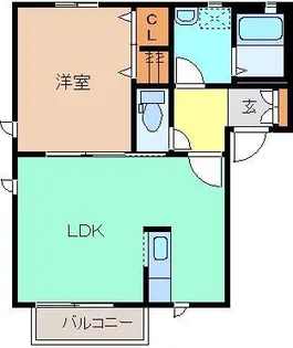 ブルークレセント弐番館【2階】の間取り