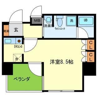 パウゼ東天満【3階】の間取り