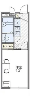 レオパレスハピネスウィング【1階】の間取り
