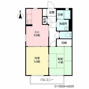 サンテトマト弐番館【2階】の間取り