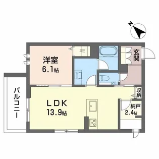 エステラス【4階】の間取り