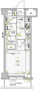 プレミアムキューブ大崎DEUX【5階】の間取り