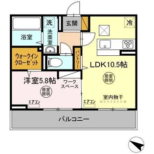 グリシーヌ(久保田)【1階】の間取り