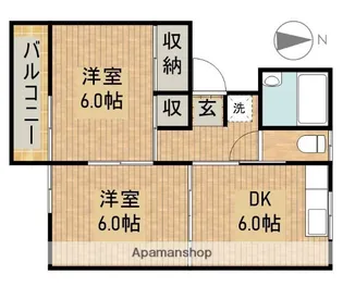 コーポ神谷II【2階】の間取り