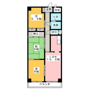 サンエース【1階】の間取り