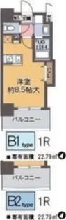 ラグゼ江戸堀【5階】の間取り