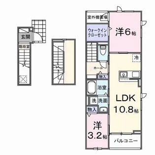 テラス シティ 八ヶ崎【3階】の間取り