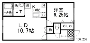 ダコタハウス【1階】の間取り